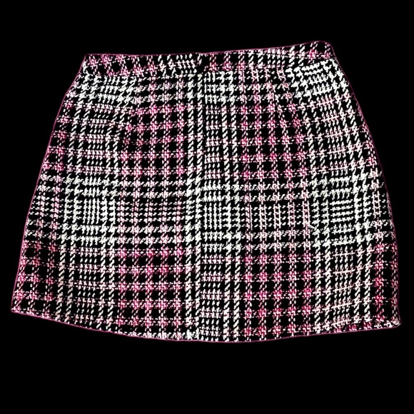 POSTER GRL TWEED MINI SKIRT W/ RHINESTONE HEART BNWT - Picture 2 of 6